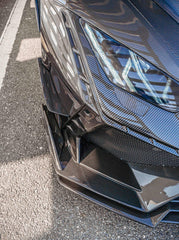 Lamborghini Huracan LP580 LP610 Evo RWD AWD Tecnica Performante 2015 2016 2017 2018 2019 2020 2021 2022 2023 2024 with Aftermarket Parts - Front Canards Pre-preg Carbon Fiber / FRP from CMST Tuning