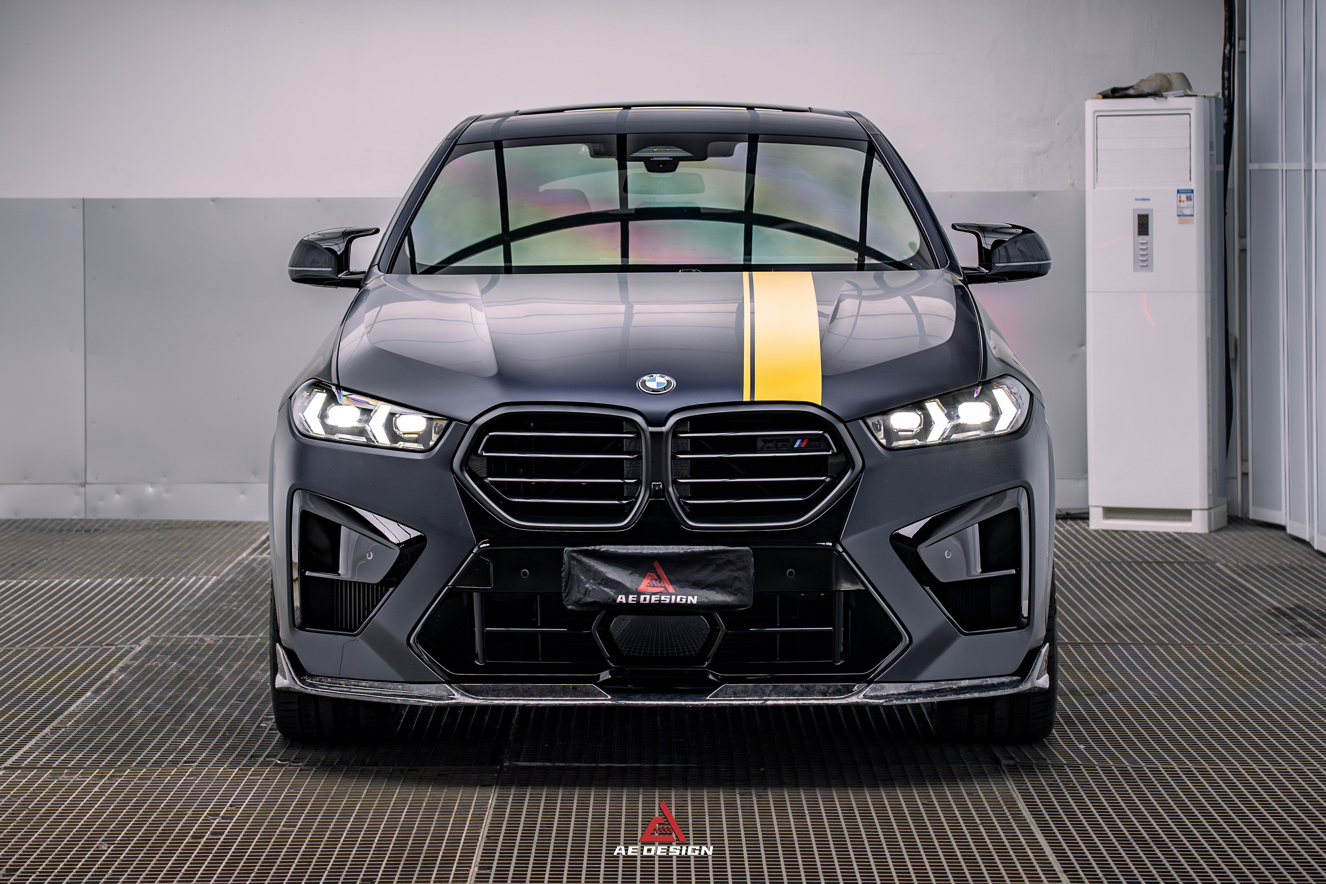 BMW X5M X5MC F95 & X6M X6MC F96 2024-ON (LCI) With Aftermarket Parts - AE Style Front Lip Carbon Fiber?from ArmorExtend