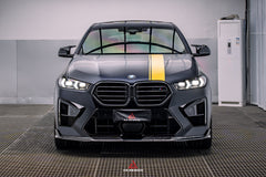 BMW X5M X5MC F95 & X6M X6MC F96 2024-ON (LCI) With Aftermarket Parts - AE Style Front Lip Carbon Fiber?from ArmorExtend