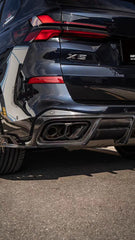 BMW X5 G05 M50i X/S Drive 40i (with M-Package) (Fits Both Pre-LCI & LCI) 2019 2020 2021 2022 2023 2024 with Aftermarket Parts -?AE Style Rear Diffuser Carbon Fiber from?ArmorExtend