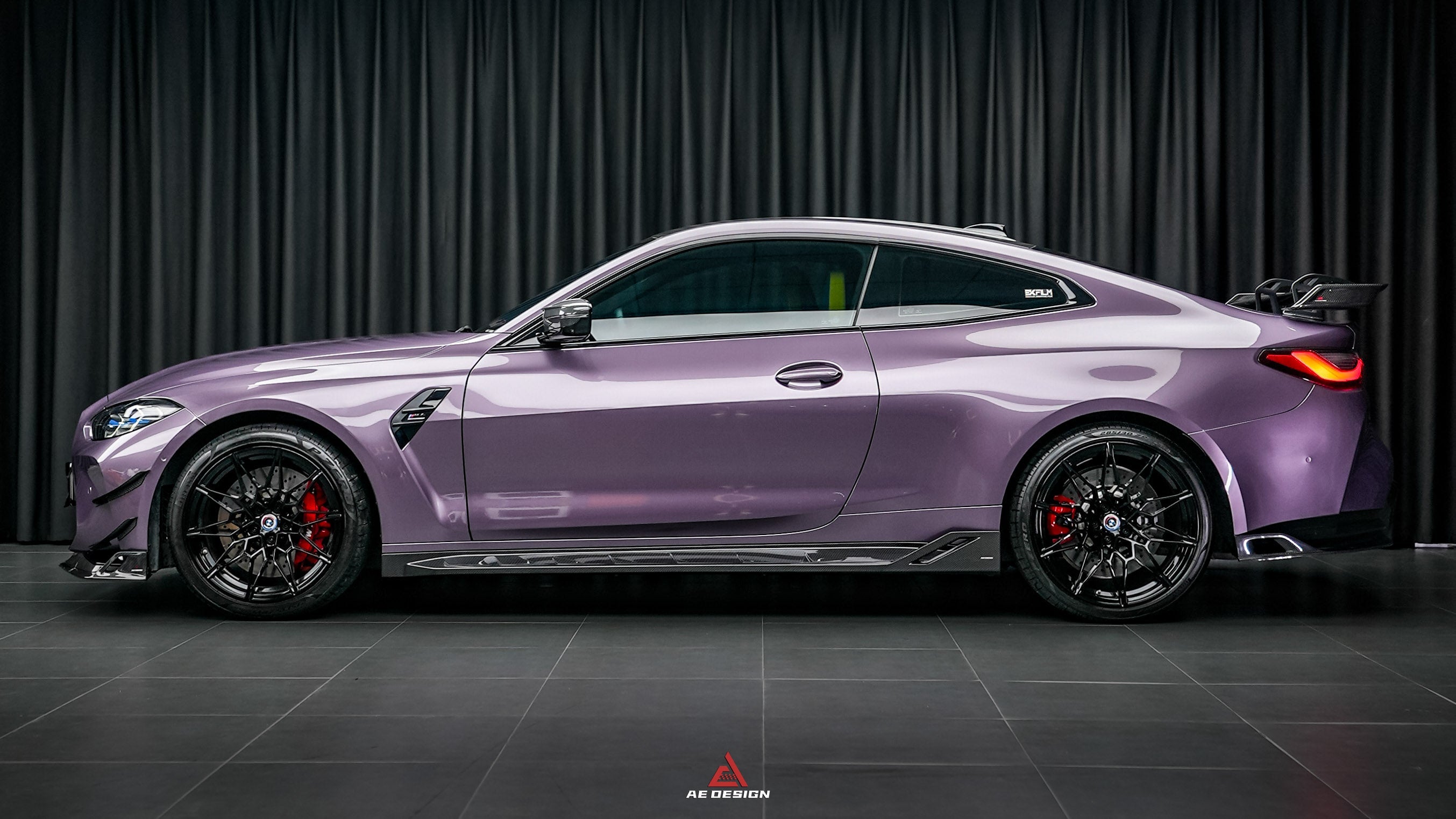 BMW M3 G80 G81 2021 2022 2023 2024 & M4 G82 G83 2021 2022 2023 2024 with Aftermarket Parts - AE Style Side Skirts Carbon Fiber from ArmorExtend