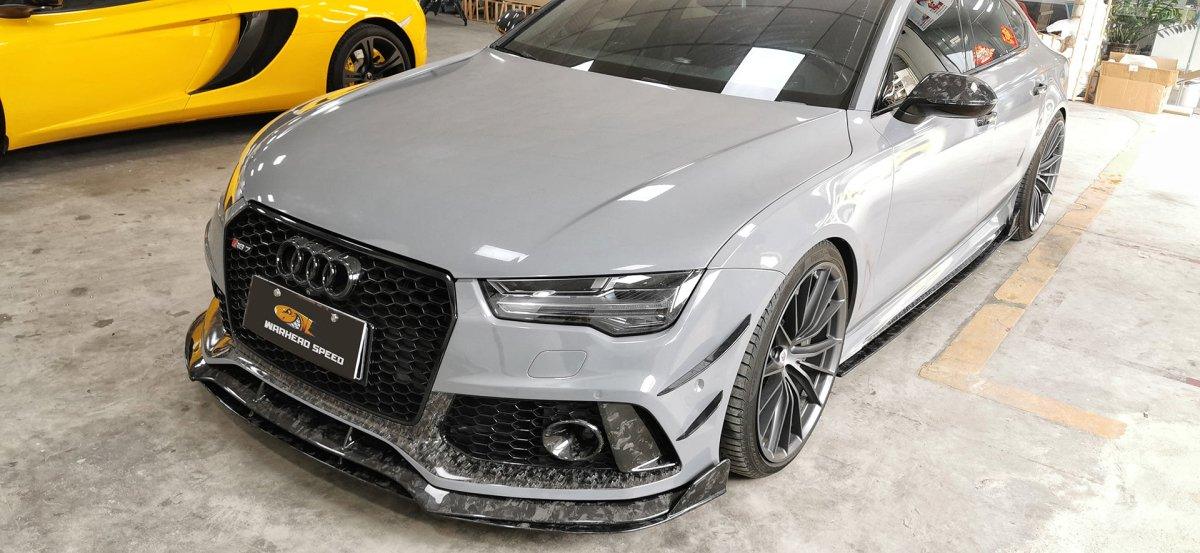 Aero Republic Carbon Fiber Front Bumper Canards for Audi RS7 2014-2018 C7 - Performance SpeedShop