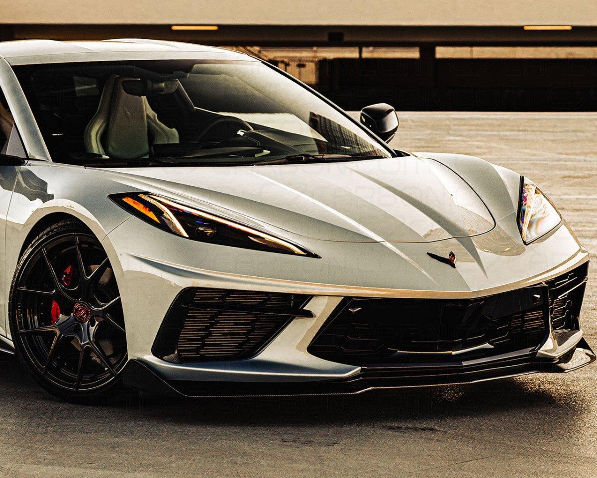Aero Republic Carbon Fiber Front Splitter 5VM Style for Corvette C8 2020-ON - Performance SpeedShop