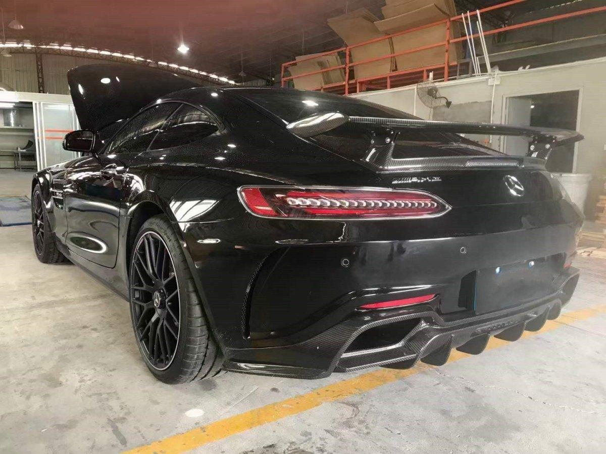 Mercedes Benz AMG GT GTS C190 2015 2016 2017 2018 2019 2020 2021 with Aftermarket Parts - PD Style Rear Diffuser Dry Pre-preg Carbon Fiber?from?Aero Republic