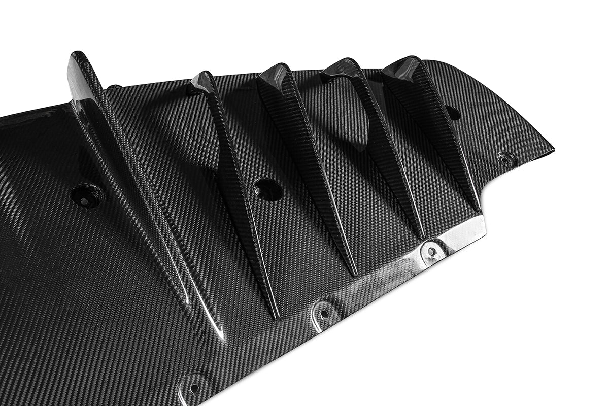 Ferrari SF90 Stradale & Spider 2021 2022 2023 2024 2025 with Aftermarket Parts - OEM 1:1 Style Replacement Rear Diffuser Pre-preg Carbon Fiber from Aero Republic
