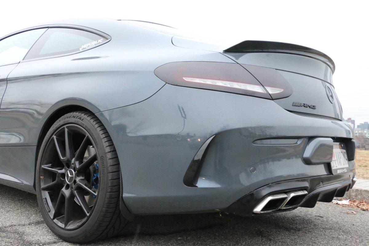 Aero Republic Mercedes Benz C43 C63 AMG Carbon Fiber Arch Guards Mud Flaps Front & Rear Package - Performance SpeedShop