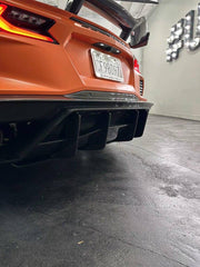 Aero Republic Pre-preg Carbon Fiber Rear Diffuser AD Style for Corvette C8 2020-ON - Performance SpeedShop