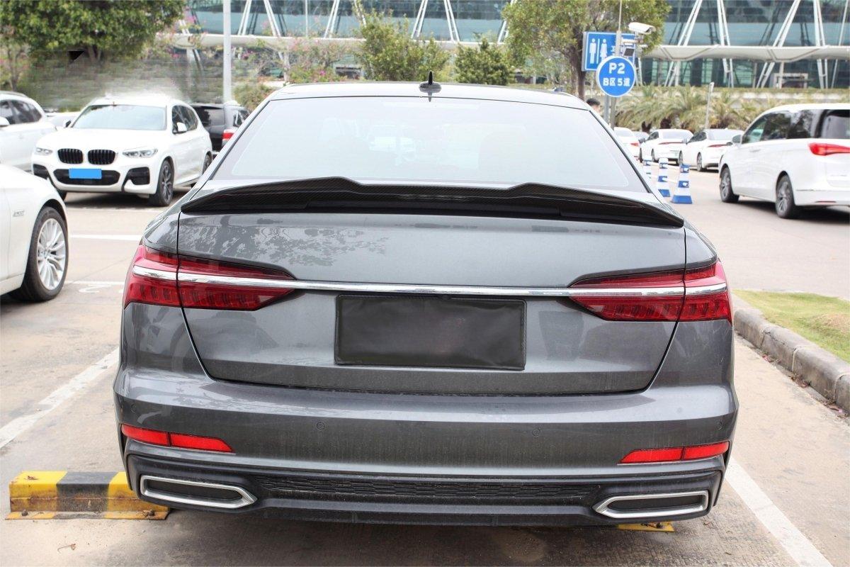 Audi S6 A6 C8 2019 2020 2021 2022 2023 2024 with Aftermarket Parts - PSM Style Rear Lip Spoiler Pre-preg Carbon Fiber from Aero Republic