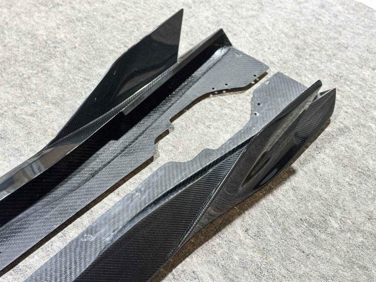 Aero Republic Pre-preg Carbon Fiber Side Skirts AD Style for Corvette C8 2020-ON - Performance SpeedShop