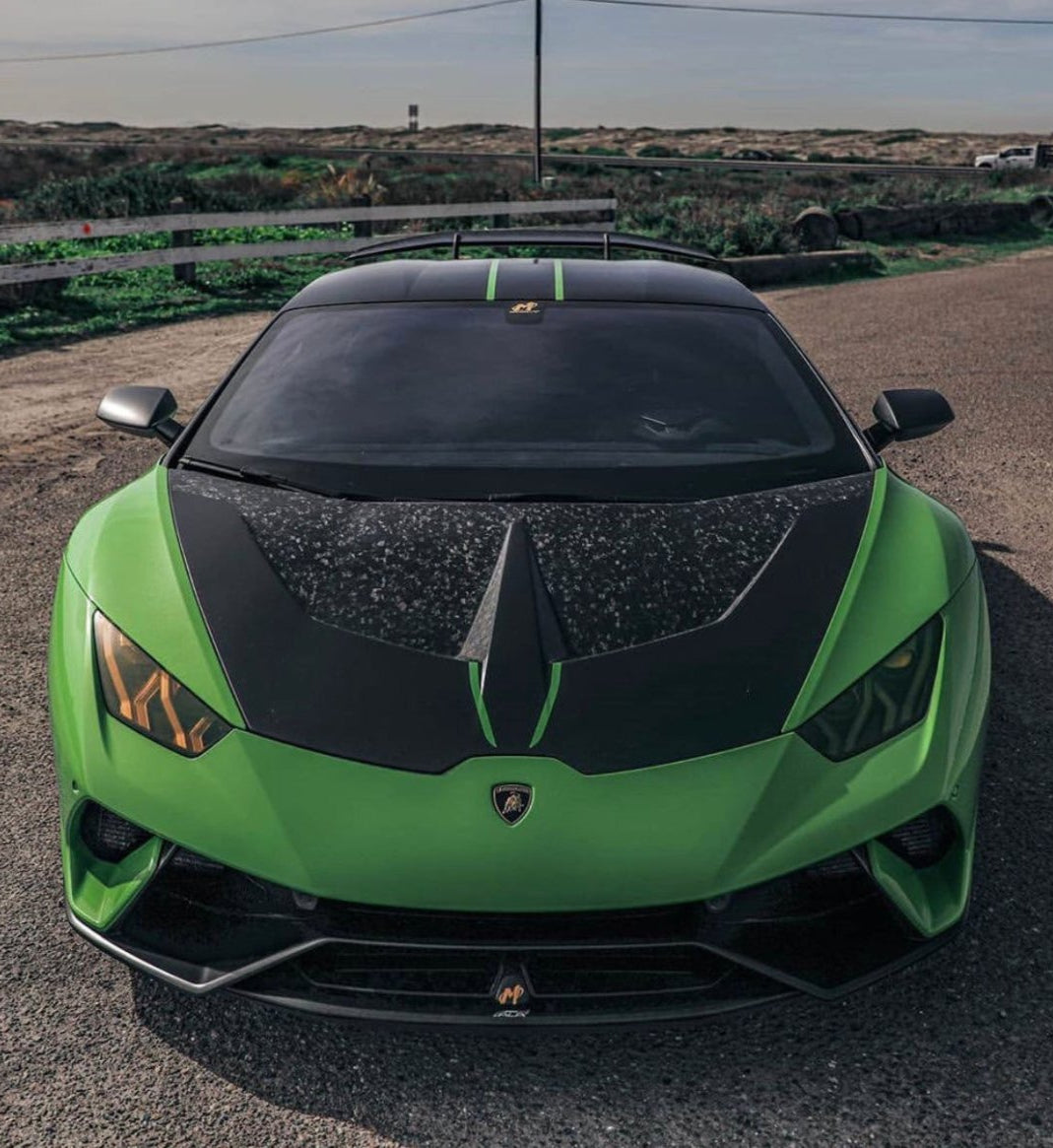 Lamborghini Huracan LP580 LP610 Evo RWD AWD Tecnica Performante 2015 2016 2017 2018 2019 2020 2021 2022 2023 2024 with Aftermarket Parts - Ten Style Hood?Pre-preg Carbon Fiber / FRP from Aero Republic
