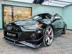 Audi RS6 C8 2020-ON & RS7 C8 2020-ON with Aftermarket Parts - Front Lip Pre-preg Carbon Fiber from Karbel Carbon