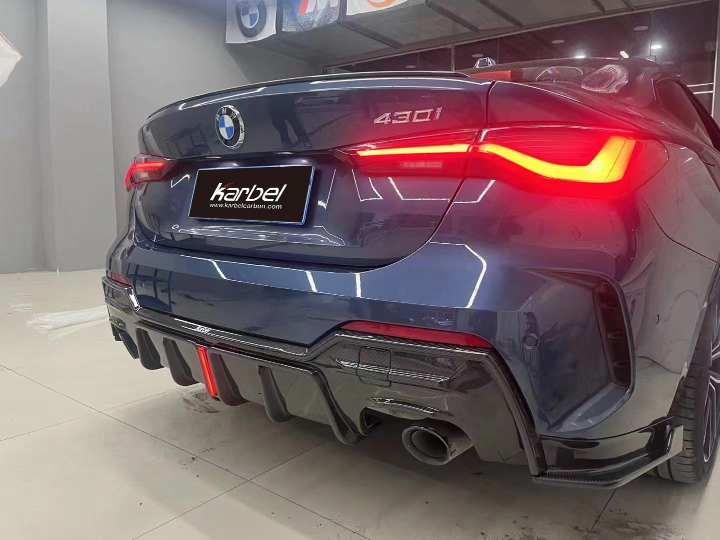 Karbel Carbon Dry Carbon Fiber Rear Diffuser For BMW 4 Series G22 G23 430i M440i 2020-ON