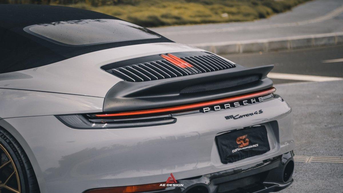 Armorextend AE Design Carbon Fiber Ducktail Spoiler for Porsche 992 Convertible Carrera & 4 & S & 4S - Performance SpeedShop