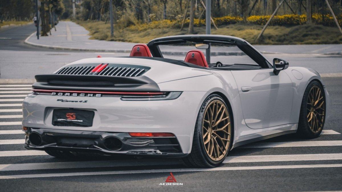 Armorextend AE Design Carbon Fiber Ducktail Spoiler for Porsche 992 Convertible Carrera & 4 & S & 4S - Performance SpeedShop