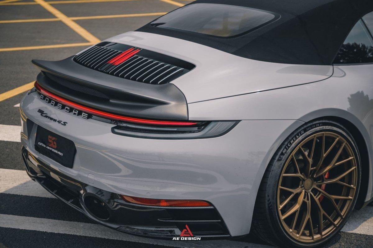 Armorextend AE Design Carbon Fiber Ducktail Spoiler for Porsche 992 Convertible Carrera & 4 & S & 4S - Performance SpeedShop