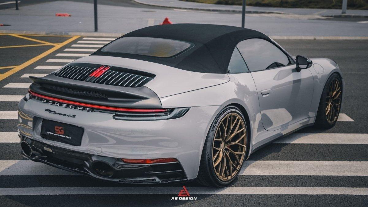 Armorextend AE Design Carbon Fiber Ducktail Spoiler for Porsche 992 Convertible Carrera & 4 & S & 4S - Performance SpeedShop