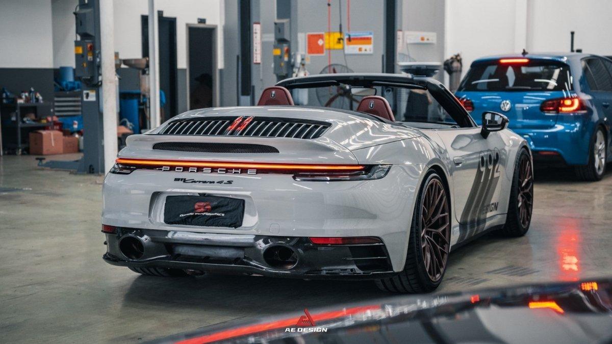 Armorextend AE Design Carbon Fiber Ducktail Spoiler for Porsche 992 Convertible Carrera & 4 & S & 4S - Performance SpeedShop