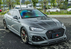 Audi RS5 S5 A5 B9 B9.5 2017 2018 2019 2020 2021 2022 2023 2024 with Aftermarket Parts - AE Style Hood Bonnet Carbon Fiber from?ArmorExtend