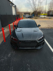 Audi RS5 S5 A5 B9 B9.5 2017 2018 2019 2020 2021 2022 2023 2024 with Aftermarket Parts - AE Style Hood Bonnet Carbon Fiber from?ArmorExtend