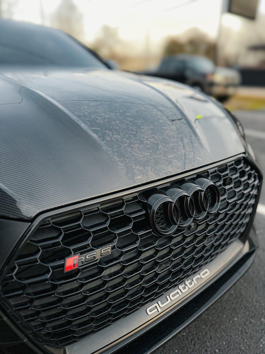 Audi RS5 S5 A5 B9 B9.5 2017 2018 2019 2020 2021 2022 2023 2024 with Aftermarket Parts - AE Style Hood Bonnet Carbon Fiber from?ArmorExtend