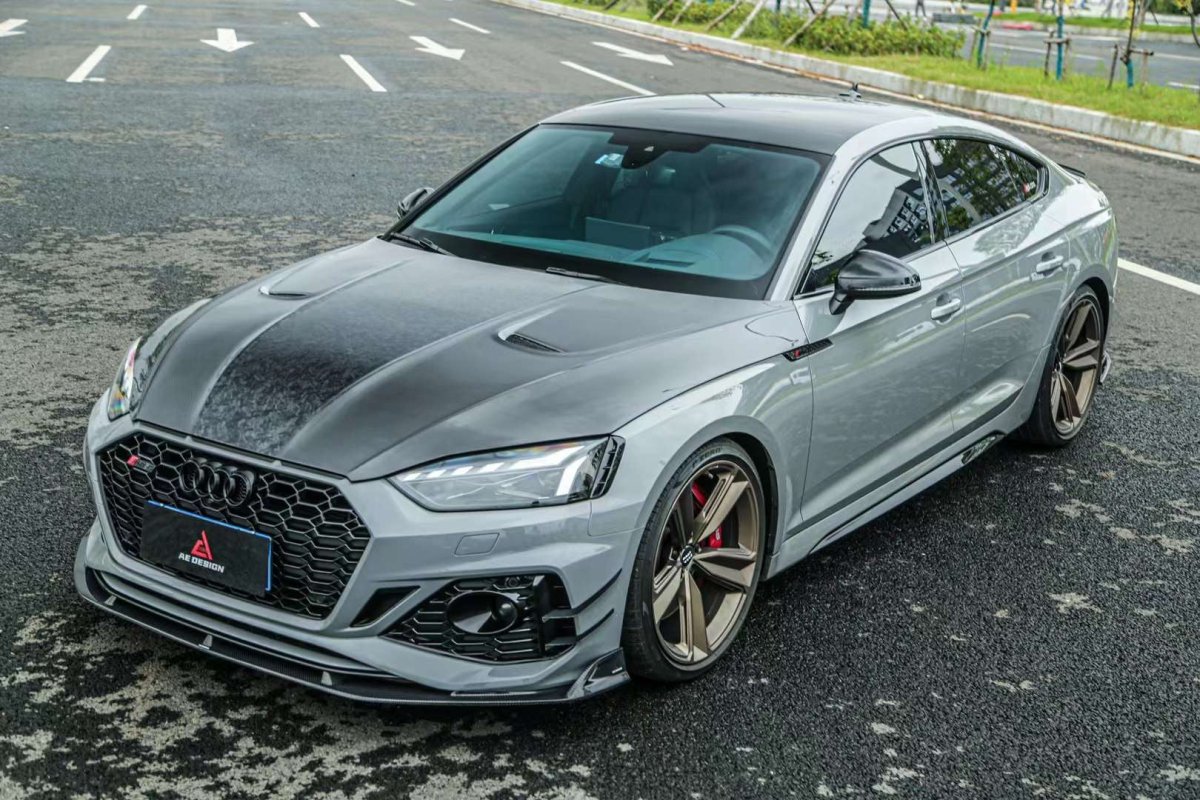 Audi RS5 S5 A5 B9 B9.5 2017 2018 2019 2020 2021 2022 2023 2024 with Aftermarket Parts - AE Style Hood Bonnet Carbon Fiber from?ArmorExtend