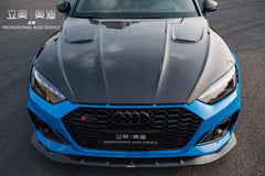 Audi RS5 S5 A5 B9 B9.5 2017 2018 2019 2020 2021 2022 2023 2024 with Aftermarket Parts - AE Style Hood Bonnet Carbon Fiber from?ArmorExtend
