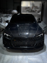 Audi RS5 S5 A5 B9 B9.5 2017 2018 2019 2020 2021 2022 2023 2024 with Aftermarket Parts - AE Style Hood Bonnet Carbon Fiber from?ArmorExtend