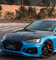 Audi RS5 S5 A5 B9 B9.5 2017 2018 2019 2020 2021 2022 2023 2024 with Aftermarket Parts - AE Style Hood Bonnet Carbon Fiber from?ArmorExtend