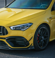 Mercedes Benz CLA45S C118 2020 2021 2022 2023 2024 with Aftermarket Parts - AE Style Front Canards?Carbon Fiber?from ArmorExtend

