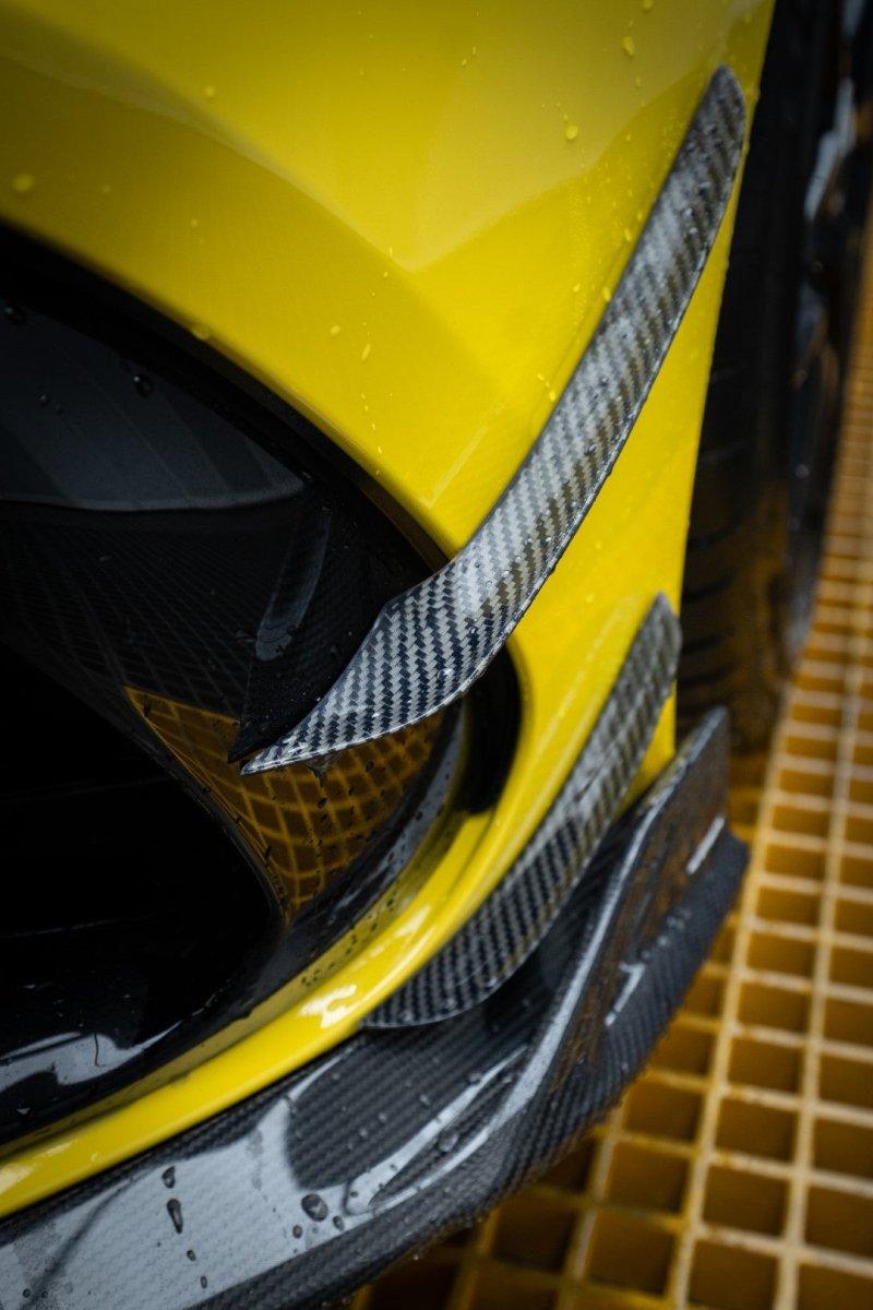 Mercedes Benz CLA45S C118 2020 2021 2022 2023 2024 with Aftermarket Parts - AE Style Front Canards?Carbon Fiber?from ArmorExtend
