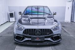 Mercedes Benz E63 E63S W213 2021 2022 2023 2024 with Aftermarket Parts - AE Front Canards Carbon Fiber from ArmorExtend