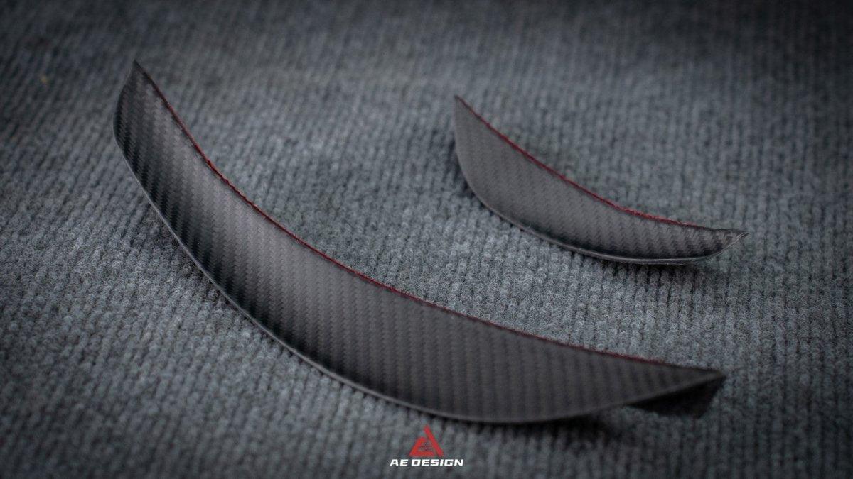 Tesla Model Y 2020 2021 2022 2023 2024 2025 with Aftermarket Parts - AE Style Front Canards Carbon Fiber from ArmorExtend