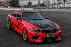 BMW M5/M5C F90 Pre-LCI 2018 2019 2020 & M5/M5C F90 LCI 2021 2022 2023 2024 with Aftermarket Parts - AE?Front Canards?Carbon Fiber?from ArmorExtend