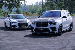 BMW X5M X5MC F95 Pre-LCI 2020 2021 2022 2023 with Aftermarket Parts - AE Style Front Canards Carbon Fiber from?ArmorExtend