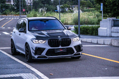 BMW X5M X5MC F95 Pre-LCI 2020 2021 2022 2023 with Aftermarket Parts - AE Style Front Canards Carbon Fiber from?ArmorExtend