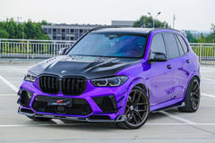 BMW X5M X5MC F95 Pre-LCI 2020 2021 2022 2023 with Aftermarket Parts - AE Style Front Canards Carbon Fiber from?ArmorExtend