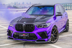 BMW X5M X5MC F95 Pre-LCI 2020 2021 2022 2023 with Aftermarket Parts - AE Style Front Canards Carbon Fiber from?ArmorExtend
