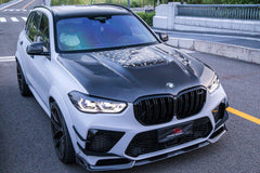 BMW X5M X5MC F95 Pre-LCI 2020 2021 2022 2023 with Aftermarket Parts - AE Style Front Canards Carbon Fiber from?ArmorExtend