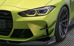 BMW M3 G80 G81 2021 2022 2023 2024 & M4 G82 G83 2021 2022 2023 2024 with Aftermarket Parts - AE V2 Style Front Canards Carbon Fiber from ArmorExtend