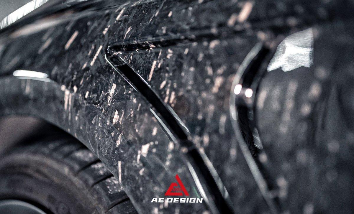 Audi S4 / A4 B9.5 2020 2021 2022 2023 2024 with Aftermarket Parts - AE Style Front Fenders Carbon Fiber?from ArmorExtend