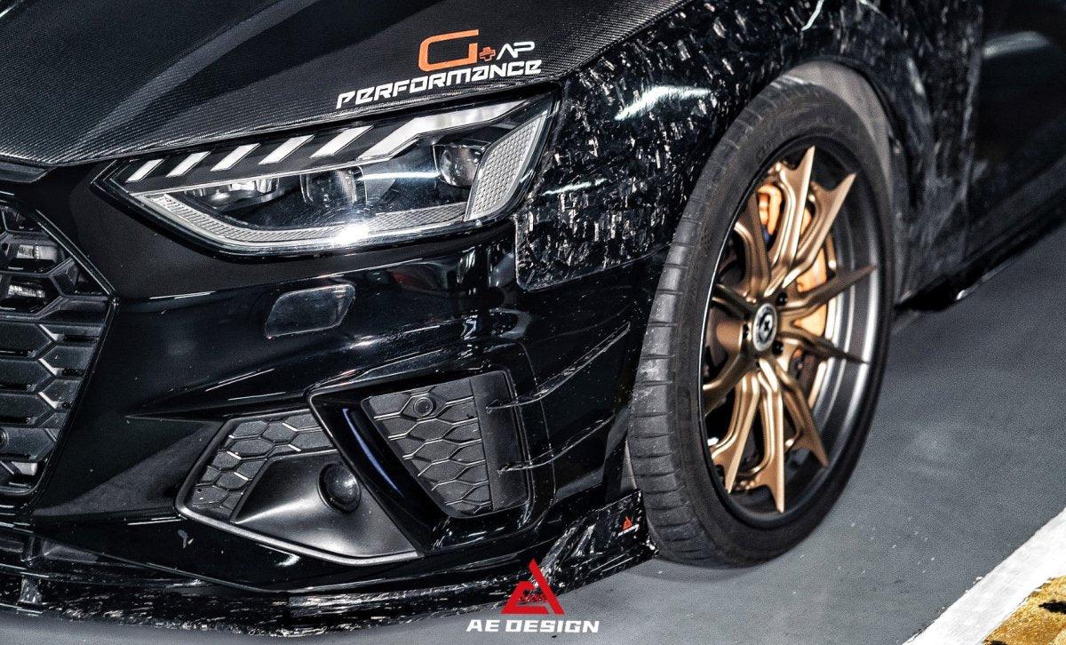 Audi S4 / A4 B9.5 2020 2021 2022 2023 2024 with Aftermarket Parts - AE Style Front Fenders Carbon Fiber?from ArmorExtend