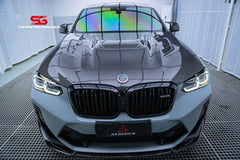 BMW X3M X3MC F97 LCI 2022 2023 2024 & X4M X4MC F98 LCI 2022 2023 2024 with Aftermarket Parts - AE Front Lip?Carbon Fiber?from ArmorExtend