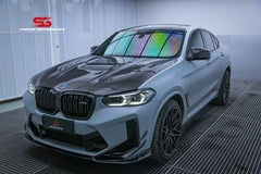 BMW X3M X3MC F97 LCI 2022 2023 2024 & X4M X4MC F98 LCI 2022 2023 2024 with Aftermarket Parts - AE Front Lip?Carbon Fiber?from ArmorExtend