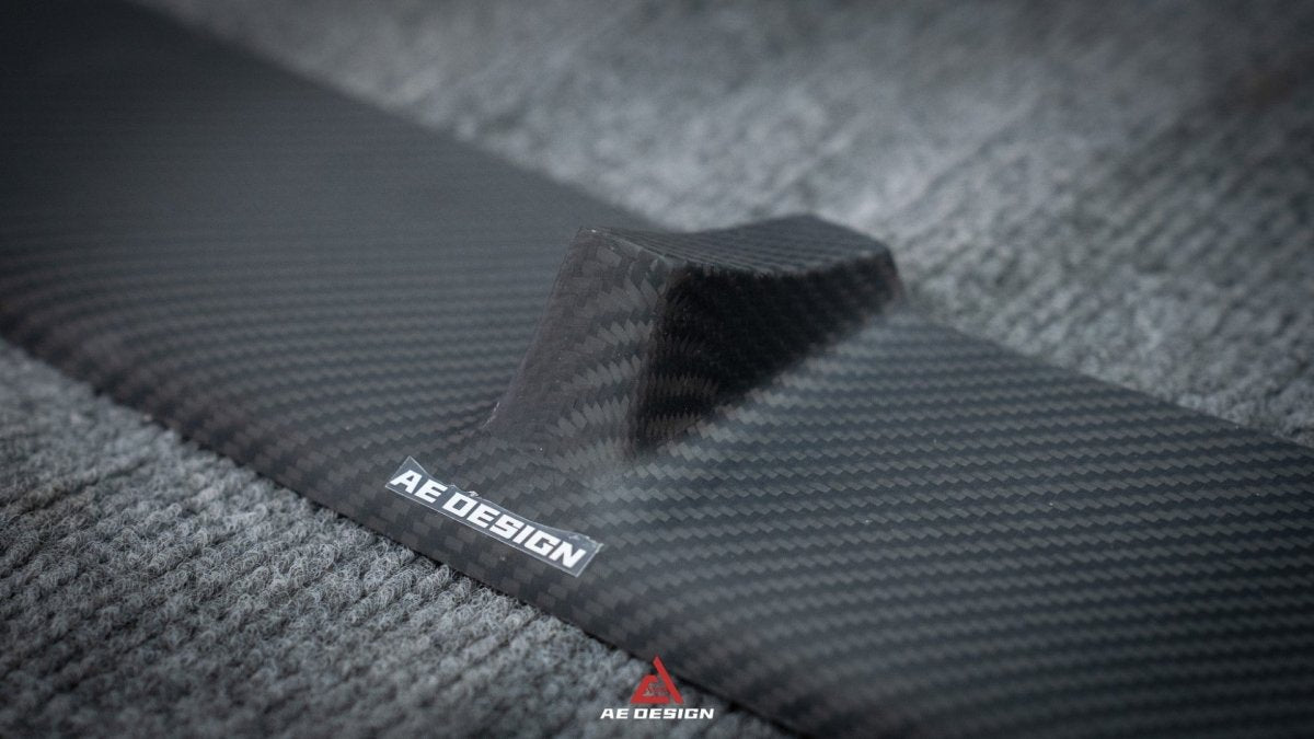 Tesla Model Y 2020 2021 2022 2023 2024 with Aftermarket Parts - AE Style Front Lip Carbon Fiber from ArmorExtend