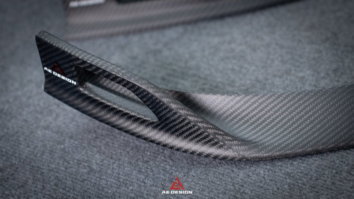 Tesla Model Y 2020 2021 2022 2023 2024 with Aftermarket Parts - AE Style Front Lip Carbon Fiber from ArmorExtend