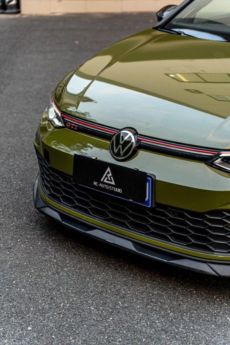 Volkswagen GTI & R-line MK8 2022 2023 2024 with Aftermarket Parts - AE Style Front Lip?Carbon Fiber?from ArmorExtend
