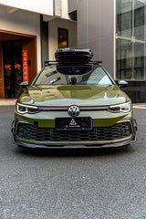 Volkswagen GTI & R-line MK8 2022 2023 2024 with Aftermarket Parts - AE Style Front Lip?Carbon Fiber?from ArmorExtend