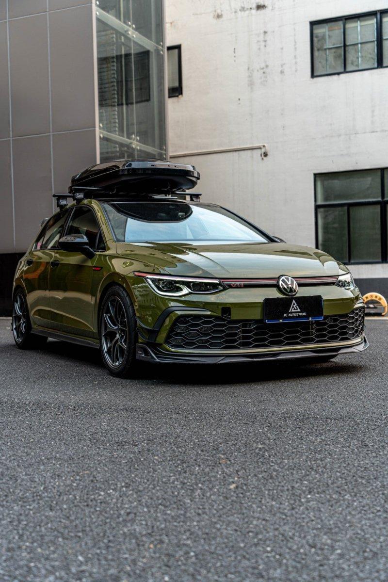 Volkswagen GTI & R-line MK8 2022 2023 2024 with Aftermarket Parts - AE Style Front Lip?Carbon Fiber?from ArmorExtend