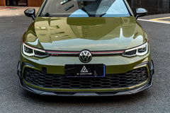 Volkswagen GTI & R-line MK8 2022 2023 2024 with Aftermarket Parts - AE Style Front Lip?Carbon Fiber?from ArmorExtend