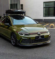Volkswagen GTI & R-line MK8 2022 2023 2024 with Aftermarket Parts - AE Style Front Lip?Carbon Fiber?from ArmorExtend